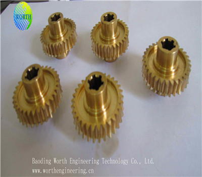 Custom Design Engineering Brass CNC Machining Worm Gear and Shaft